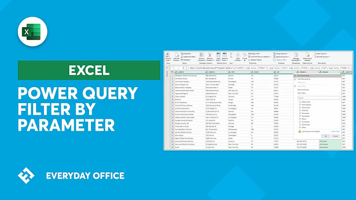 Filter by Parameter and Dynamic Drop-Downs with Power Query | Everyday Office