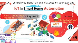 #9 Home Automation App design - Layout 1 | FrontEnd | MIT App Inventor | Firebase | esp8266 | Part-1