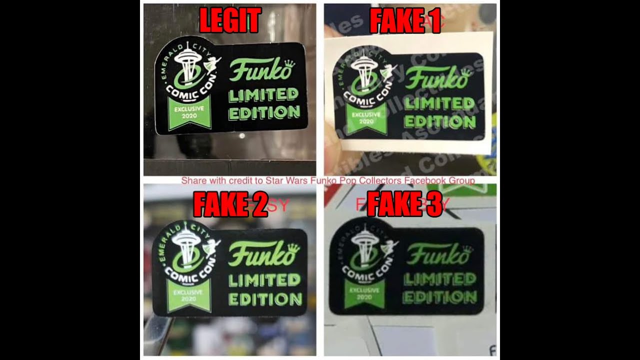 Funko Pop Legit Guide "Real Vs Fake": EMERALD CITY COMIC CON 2020 (ECCC STICKER)