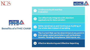 eTHIC CAAM   Benefits