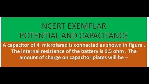 A capacitor of 4  microfarad is connected as shown in figure -ncert exemplar#jee #neet