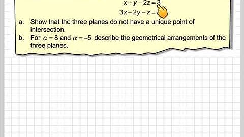 Determining the geometrical arrangement of three planes