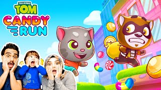 TÜM ŞEKERLERİ GERİ ALDIK! | YAĞIZ İLE KONUŞAN TOM TATLI KOŞU OYNUYORUZ screenshot 4