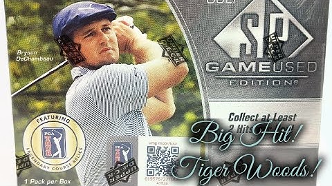 2021 Upper Deck Sp Game Used Golf Hobby Box - Big Hit! Tiger Woods!