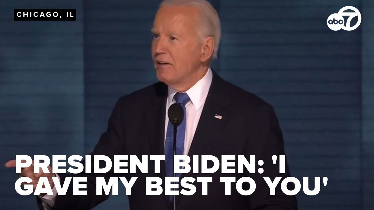 Biden Delivers Speech At 2024 Democratic National Convention - YouTube
