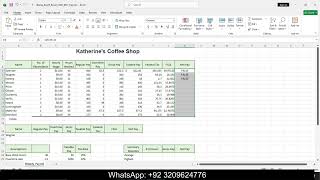 Exp25_Excel_Ch02_ML1 - Katherine's Coffee Shop Weekly Payroll | Exp25 Excel Ch02 ML1 #excel