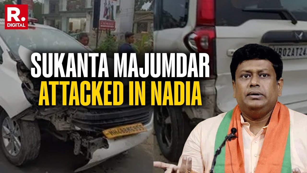 Sukanta Majumdar's Car Attacked By TMC Workers In Nadia, Alleges BJP