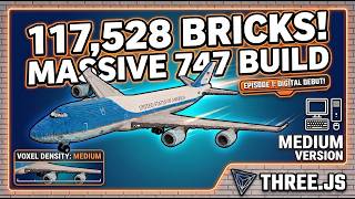 117,528 Bricks, 2 ft 8 in Tall - 747 | Episode 1 | Three.js