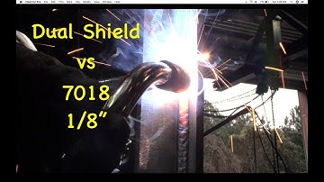 Dual Shield Flux Core and 7018 Stick Welding Uphill