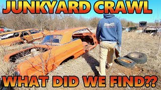 Vintage Junkyard CRAWL! Looking for a Project Car in the Salvage Yard! What Will We Find???