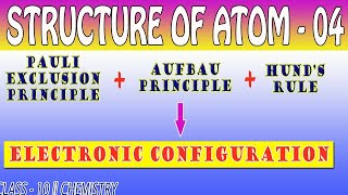 STRUCTURE OF ATOM 04/AUFBAU, PAULI EXCLUSION, HUND'S PRINCIPLES/ CLASS 10/ CHEMISTRY