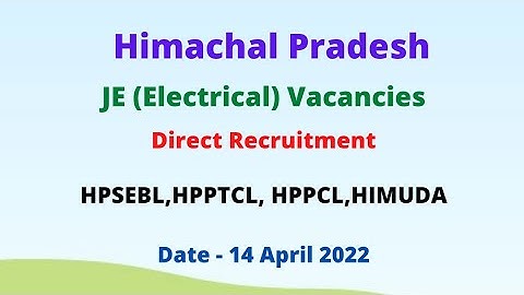 HP JE(Electrical) Vacancies Analysis (2018-22)HPSEBL,HPPCL,HPPTCL,HIMURJA etc.