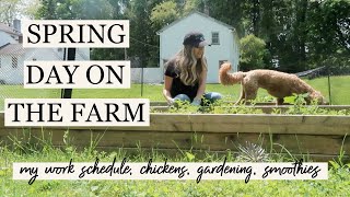 A Spring Day on Our Farm! How I Balance Work \& Farm Life + Smoothie Recipe | Becca Bristow MA, RD