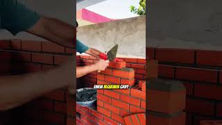 "Perfect Bricklaying Technique Using Masonry Trowel | Brick Wall Construction Tips for Beginners"