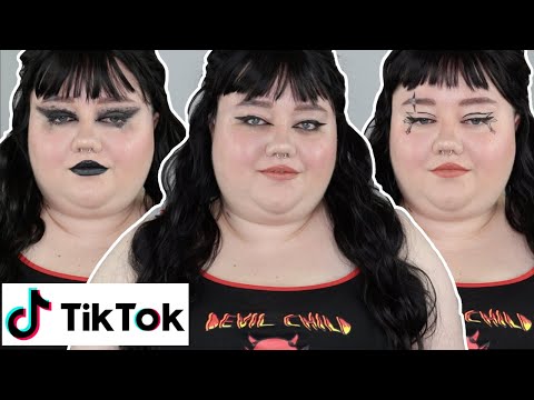 I Followed 3 Viral Alt TikTok Makeup Tutorials | Alt Eyeliner Ideas