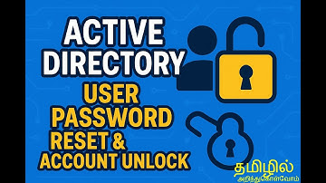 Active Directory User password reset and Account unlock issue in Tamil