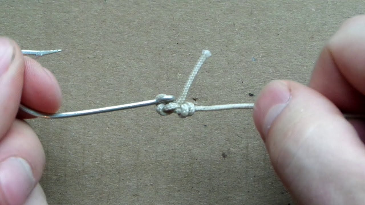 How to tie on a fish hook or lure - YouTube