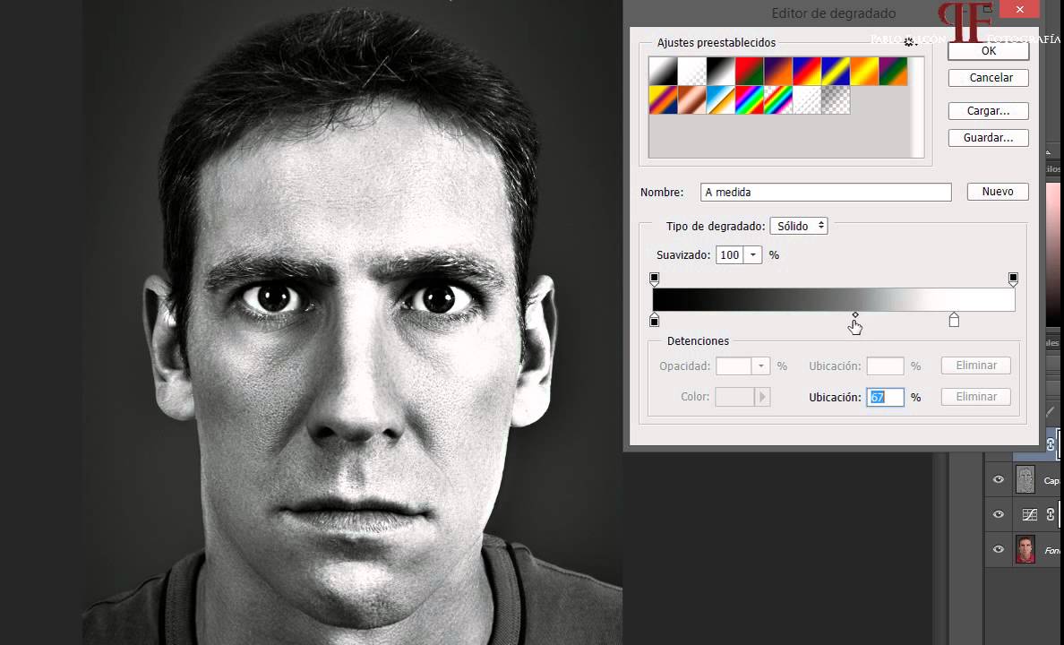 Meloso Bloquear Punto Tutorial Photoshop: Efecto dramático en blanco y negro, color y color  desaturado (3 en 1). - YouTube