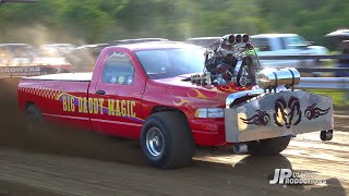 TNT Truck Pulling 2024: Super Modified 4wd Trucks pulling at the Hansel Sullivan Memorial Pull