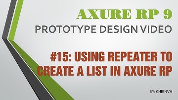 Axure RP 9: #15 Using Repeater to Create a List in Axure