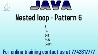 Pattern program in java
