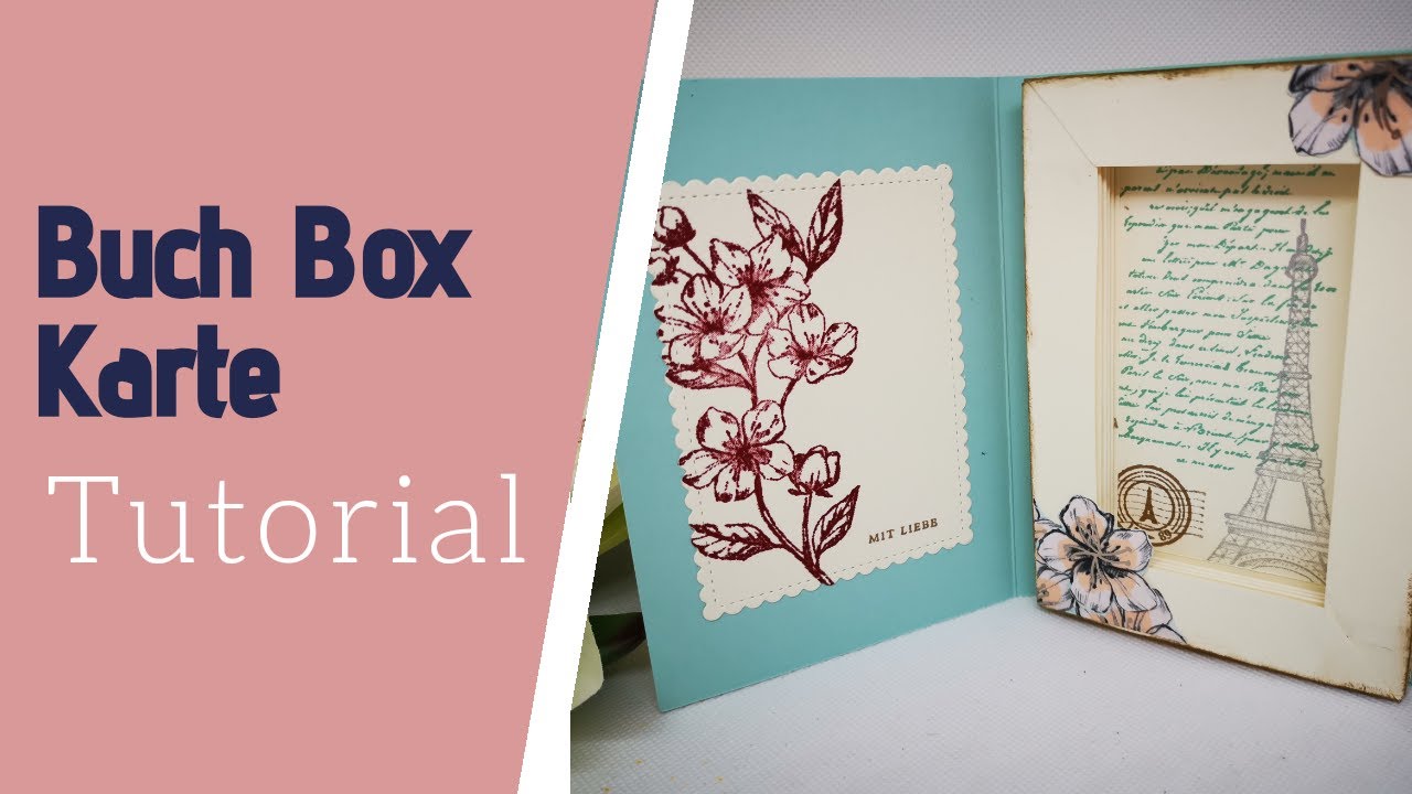 Book Box Card - Buch Box Karte basteln - Besondere Kartenform - YouTube