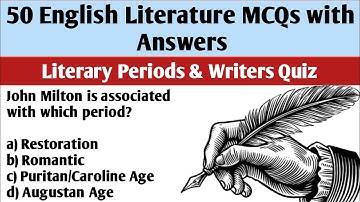 50 English Literature MCQs | Competitive Exam Preparation | TET, DSC, PGTRB, TGT, UPSC, JKPSC, GRE