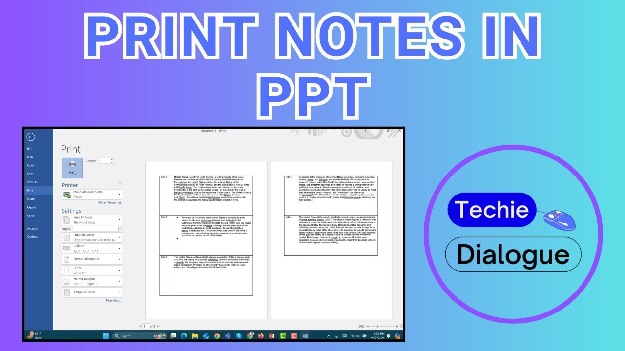 How to Print Notes in PPT