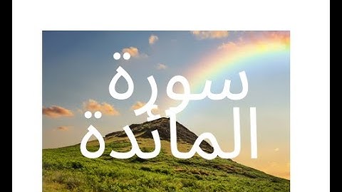 سورة المائدة    الشيخ حاتم فريد الواعر  05