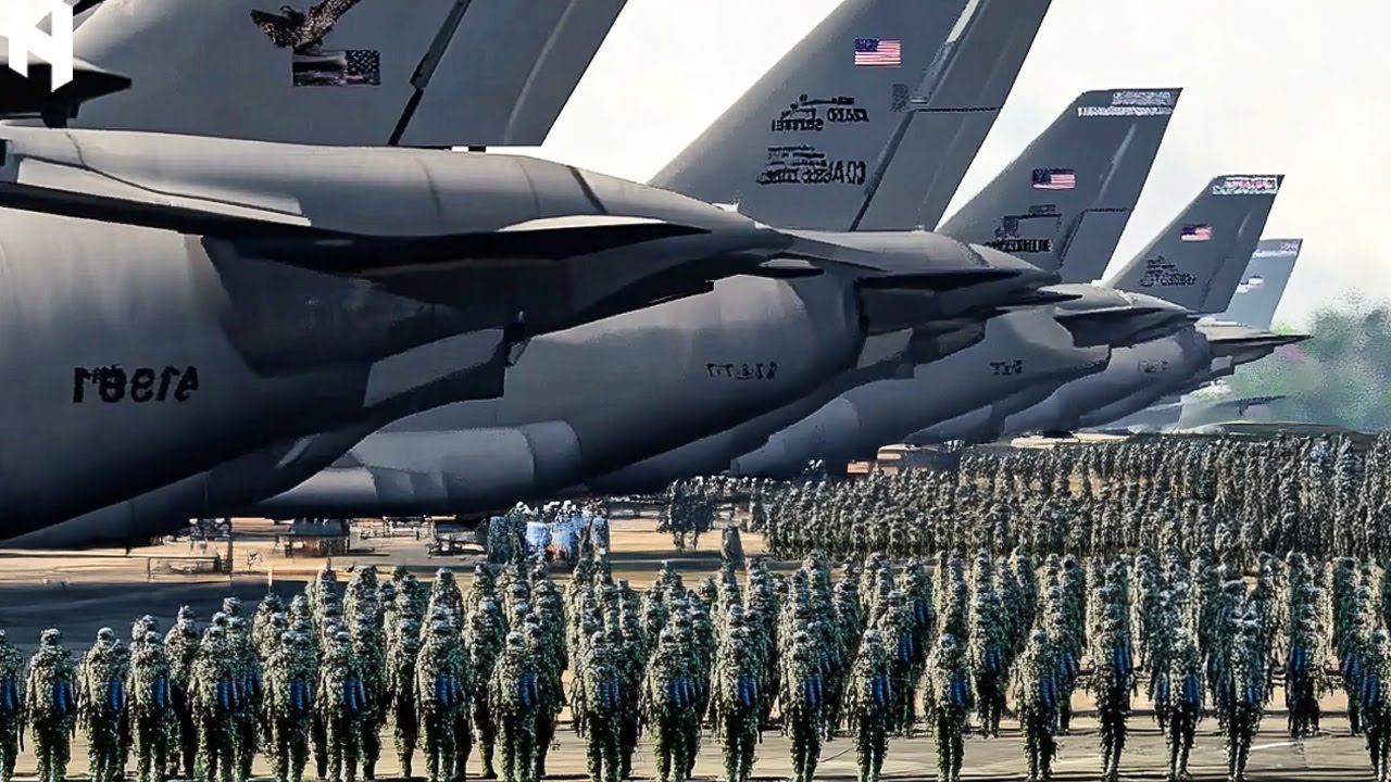 1000s of US Paratroopers Are Boarding Massive Boeing C-17 Simultaneously