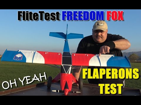 Testing Flaperons on FLITE TEST Freedom Fox PNP RC Plane 1100/1250mm 3S