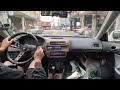 Pov manual car cruising with pedal cam  honda civic