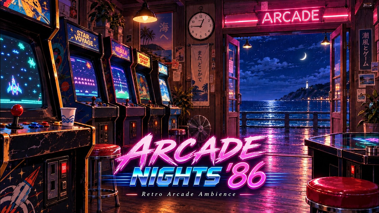 Arcade Nights 86 Retro Arcade Ambience 2 Hours 4K