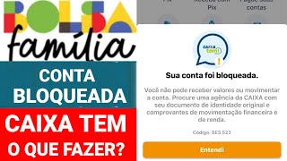 CAIXA TEM: SUA CONTA FOI BLOQUEADA VOCÊ NÃO PODE RECEBER RECEBER VALORES OU MOVIMENTAR A CONTA!
