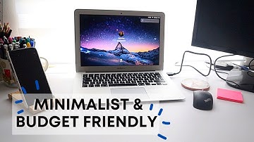 My Productive Desk Setup 2021 (a minimalist and budget friendly desk tour)