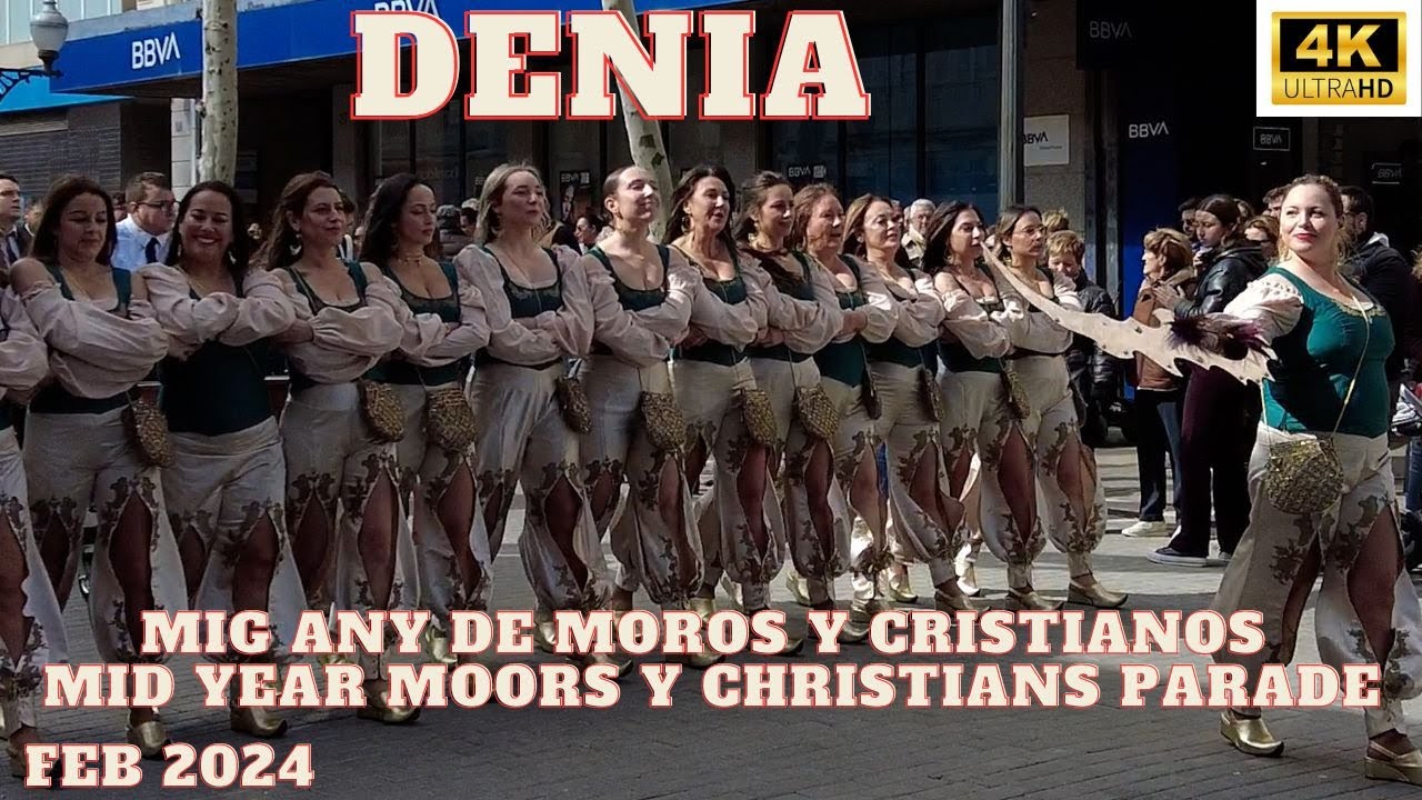 Denia - Mig Any de Moros y Cristianos - Mid year Moors and Christians Parade Feb 24 #denia