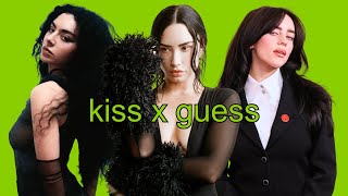 Kiss x Guess (Mashup) - Charli XCX, Billie Eilish, & Demi Lovato