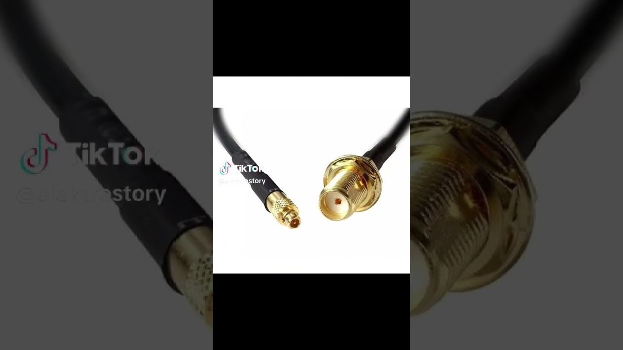 Przejście - SMA jack na MMCX - adapter prosty z przewodem 100mm  | Elektrostory.pl