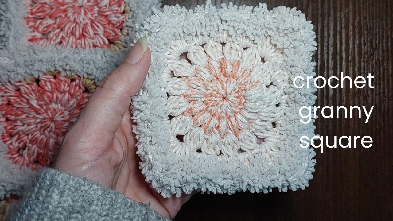 كروشيه مربعات جراني للمبتدئات / crochet granny square for beginners