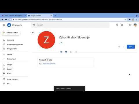 Kako dodati nov stik v Google adresar