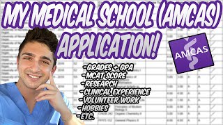 Complete Look At My Medical School (AMCAS) Application!