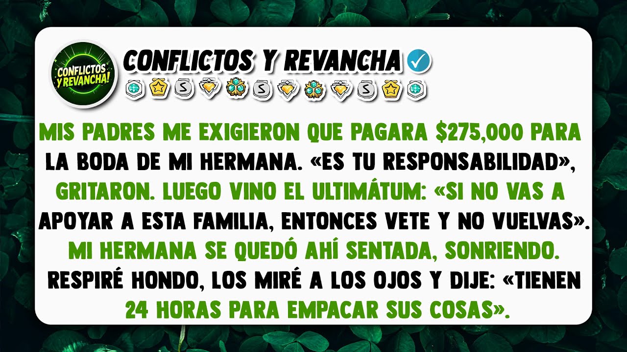 Mis padres me exigieron que pagara $275,000 para la boda de mi hermana. «es tu responsabilidad»