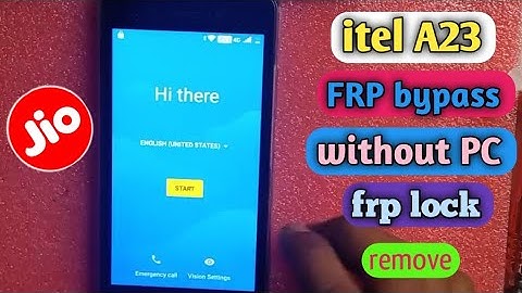 Itel A23 FRP Unlock || Google account bypass