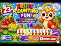 23+ Minutes of Fruit Counting Fun! Apples, Bananas & Strawberries 1–10 🍎🍌🍓#taviworld