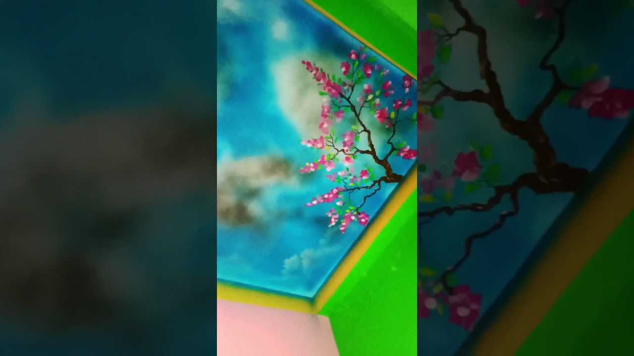 sky painting in the selling room 