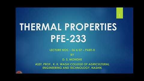 Thermal Properties- Part-II