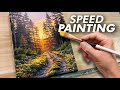Acrylic Painting Time-lapse | Forest Trail Landscape