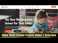 Kider child school website project demo | dit 2nd semester project