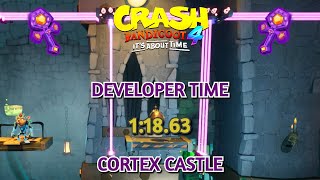 Crash 4 Developer Times: Cortex Castle In 1:18.63