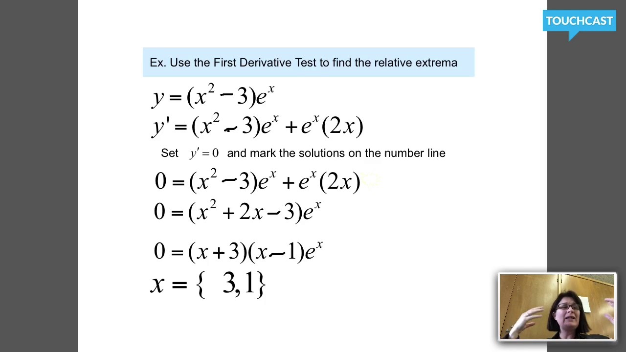 4.3 The First Derivative Test - YouTube